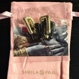Sheila Fajl Gold and Black Earrings
